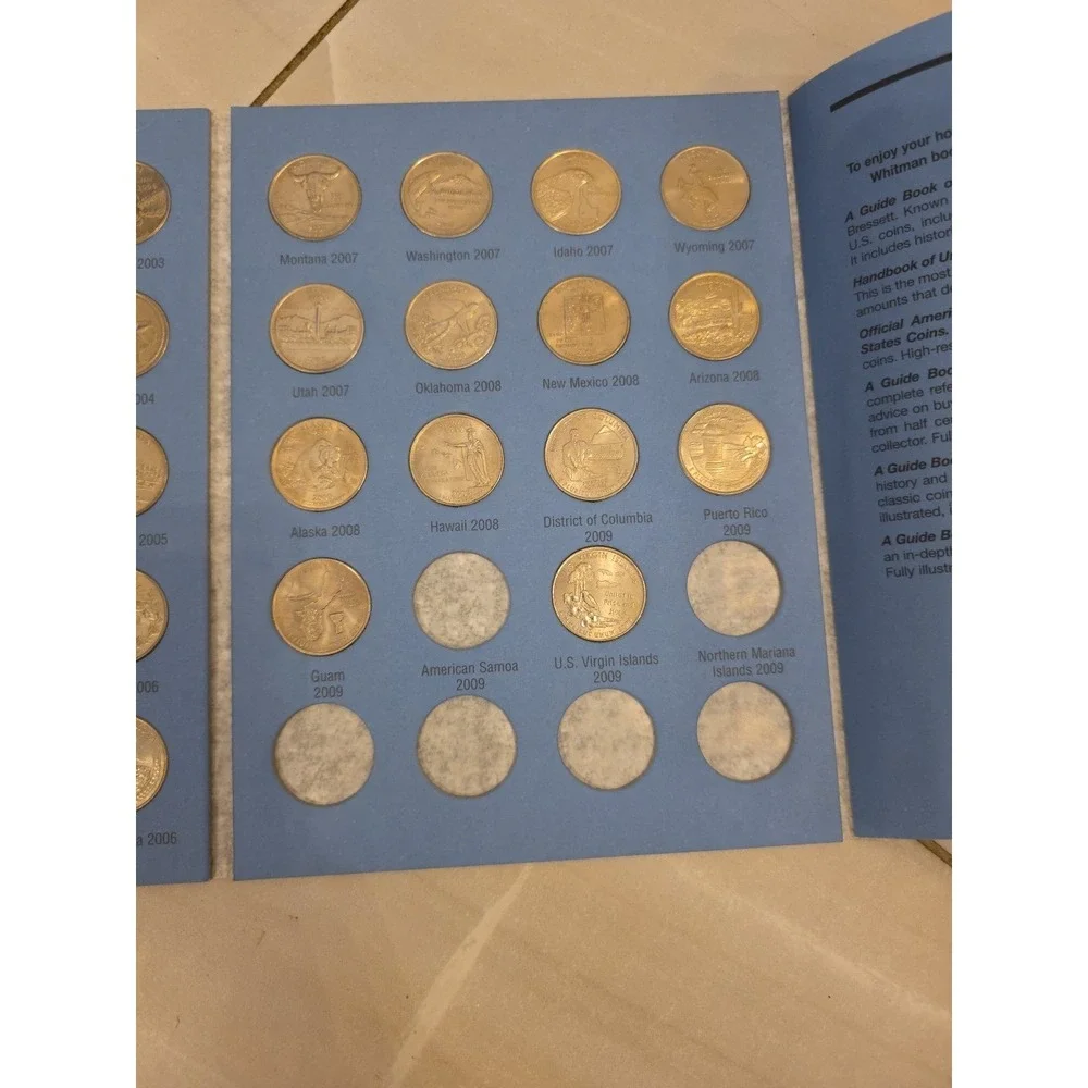 Whitman Coin Folder Statehood‎ Quarters 1999 - 2009 Album/DC Territories 8097 #1